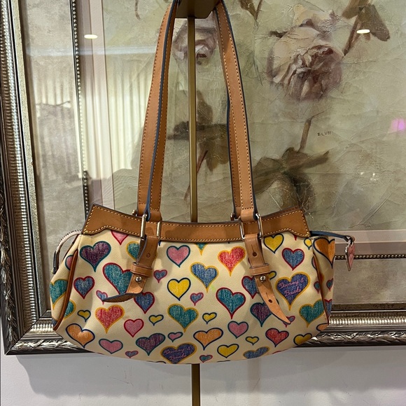 Dooney & Bourke Vintage Y2K Hearts Shoulder Bag - Picture 1 of 14